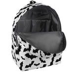 White And Black Halloween Bat Print Backpack