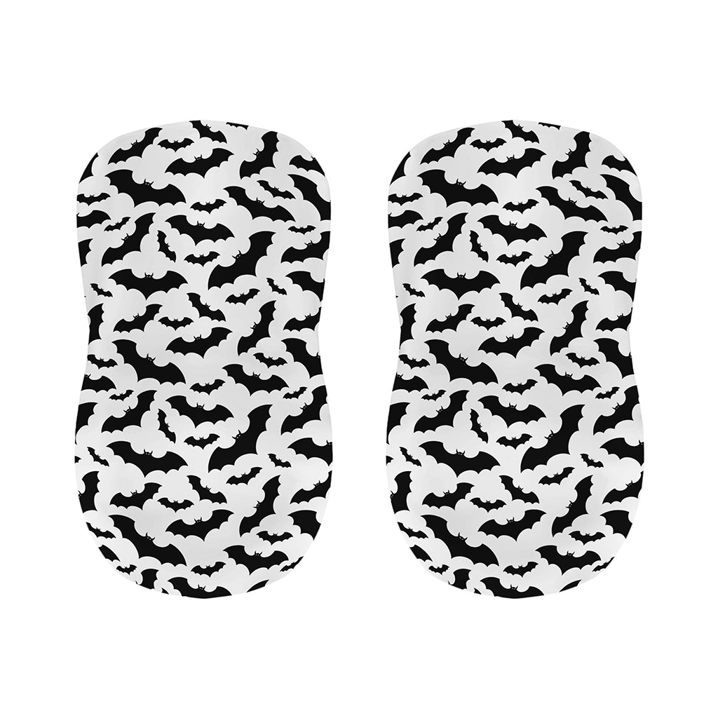 White And Black Halloween Bat Print Bar Stool Covers