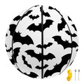 White And Black Halloween Bat Print Basketball