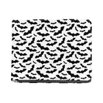 White And Black Halloween Bat Print Bifold Wallet