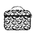 White And Black Halloween Bat Print Briefcase Bible Bag