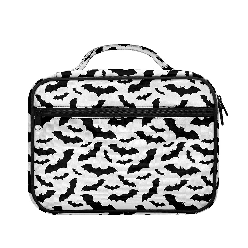 White And Black Halloween Bat Print Briefcase Bible Bag