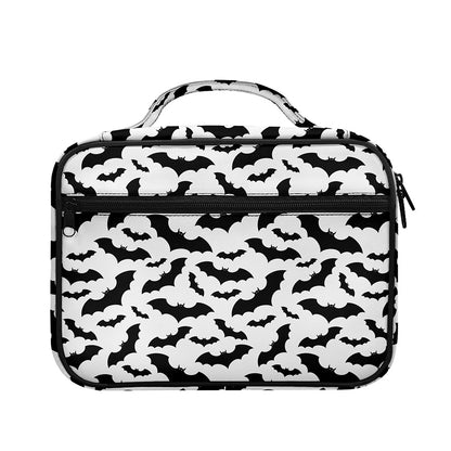 White And Black Halloween Bat Print Briefcase Bible Bag
