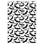 White And Black Halloween Bat Print Curtain