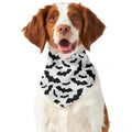 White And Black Halloween Bat Print Dog Bandana