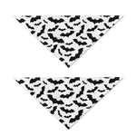 White And Black Halloween Bat Print Dog Bandana