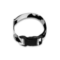 White And Black Halloween Bat Print Dog Collar
