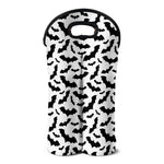 White And Black Halloween Bat Print Double Neoprene Wine Tote