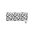 White And Black Halloween Bat Print Extended Mouse Pad