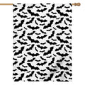 White And Black Halloween Bat Print House Flag