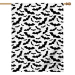 White And Black Halloween Bat Print House Flag