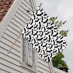 White And Black Halloween Bat Print House Flag