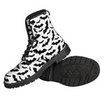 White And Black Halloween Bat Print Backpack