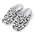 White And Black Halloween Bat Print Mesh Casual Shoes