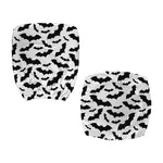 White And Black Halloween Bat Print Office Chair Cover