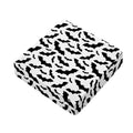 White And Black Halloween Bat Print Outdoor Seat Cushion Cover