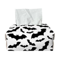 White And Black Halloween Bat Print Rectangle Tissue Box Cover