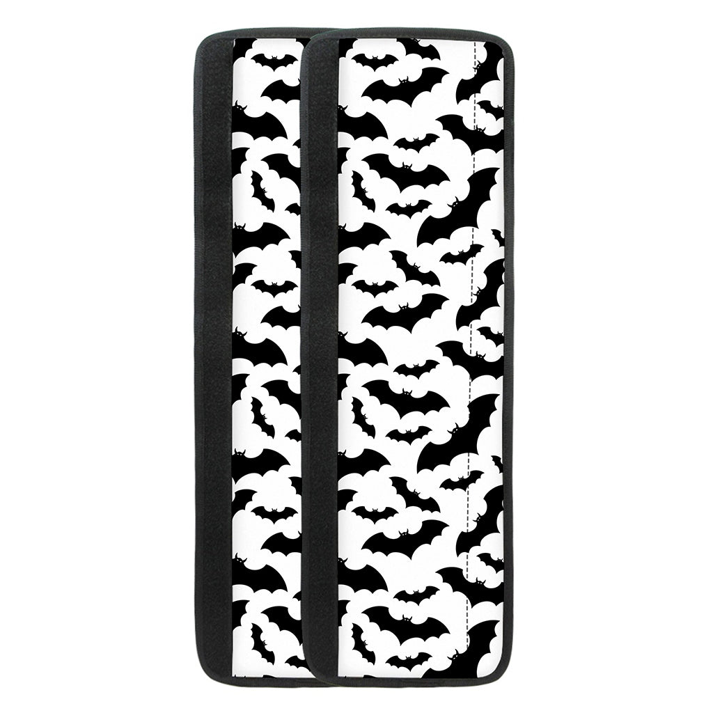 White And Black Halloween Bat Print Refrigerator Handle Covers