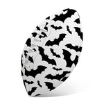 White And Black Halloween Bat Print Rugby Ball