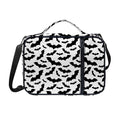 White And Black Halloween Bat Print Shoulder Strap Bible Bag