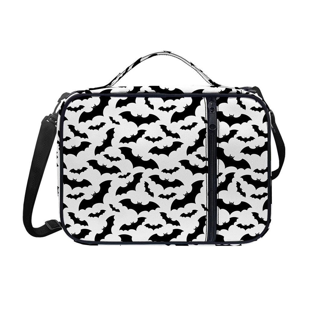 White And Black Halloween Bat Print Shoulder Strap Bible Bag