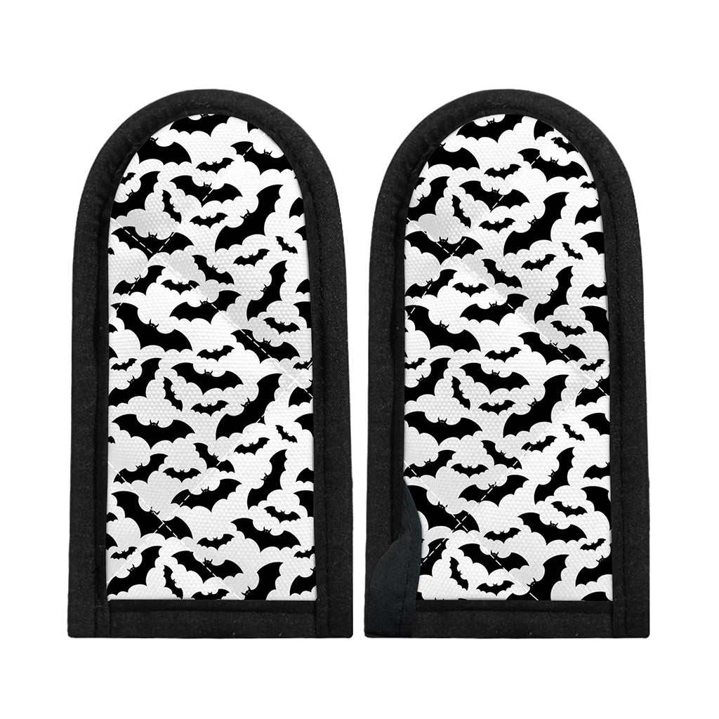 White And Black Halloween Bat Print Skillet Handle Cover