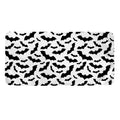 White And Black Halloween Bat Print Towel