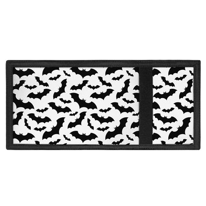 White And Black Halloween Bat Print Trifold Wallet