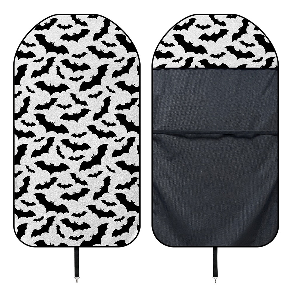 White And Black Halloween Bat Print Waterproof Car Seat Cover