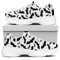 White And Black Halloween Bat Print White Chunky Shoes