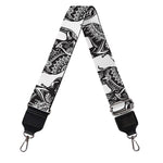 White And Black Indian Elephant Print Bag Strap