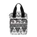 White And Black Indian Elephant Print Bible Tote Bag