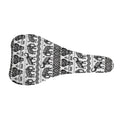 White And Black Indian Elephant Print Bicycle Seat Cover