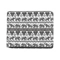 White And Black Indian Elephant Print Bifold Wallet