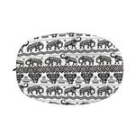 White And Black Indian Elephant Print Car Side Mirror Covers