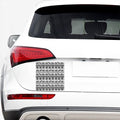 White And Black Indian Elephant Print Car Sticker