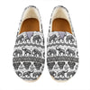 White And Black Indian Elephant Print Casual Shoes