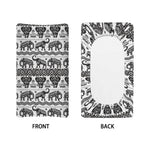 White And Black Indian Elephant Print Changing Pad Cover