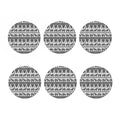 White And Black Indian Elephant Print Coaster Set