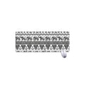 White And Black Indian Elephant Print Extended Mouse Pad