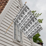 White And Black Indian Elephant Print House Flag