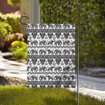 White And Black Indian Elephant Print House Flag
