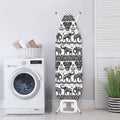 White And Black Indian Elephant Print Ironing Board Cover
