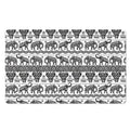 White And Black Indian Elephant Print Polyester Doormat