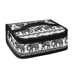 White And Black Indian Elephant Print Small Lunch Bag