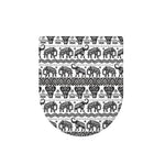 White And Black Indian Elephant Print Toilet Lid Cover