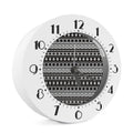 White And Black Knitted Pattern Print Alarm Clock