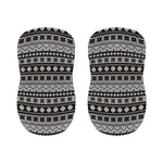 White And Black Knitted Pattern Print Bar Stool Covers