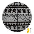 White And Black Knitted Pattern Print Basketball