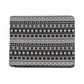 White And Black Knitted Pattern Print Bifold Wallet